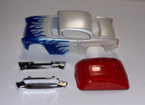 T-Dash 50's Coupe - Pearl White w/Blue flames - This body is for T-Jet Chassis (screw on)