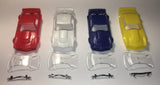 T-Dash 1970 Muscle Car set - Red, White, Blue, Yellow -  These are 'screw on' T-Jet bodies